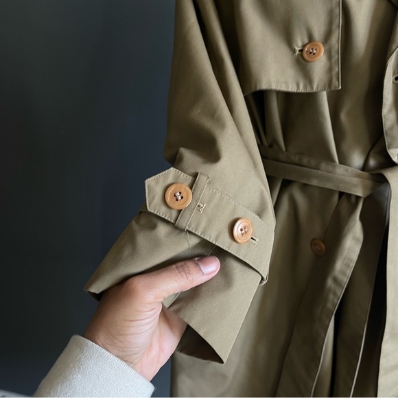 Vintage Sanyo Camel Trench Coat Old Money Quiet Luxury Longline Minimalist - Picture 3 of 10